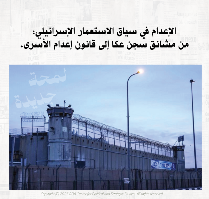 الإعدام في سياق الاستعمار الإسرائيلي:  من مشانق سجن عكا إلى قانون إعدام الأسرى. 
